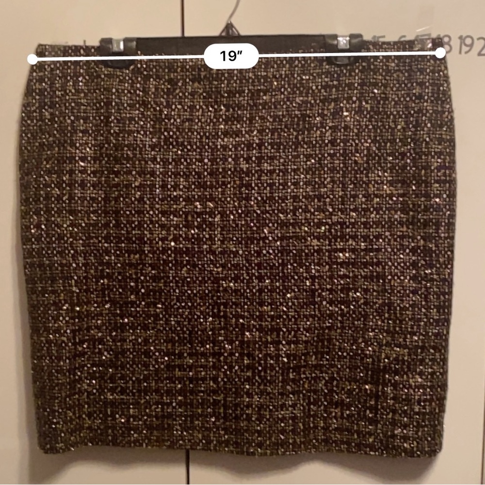 Chaus brown tweed & gold skirt - Picture 4 of 6